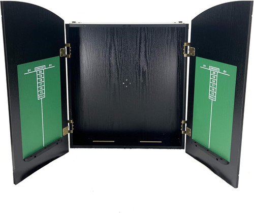 Wooden black dartboard cabinet - wooden,